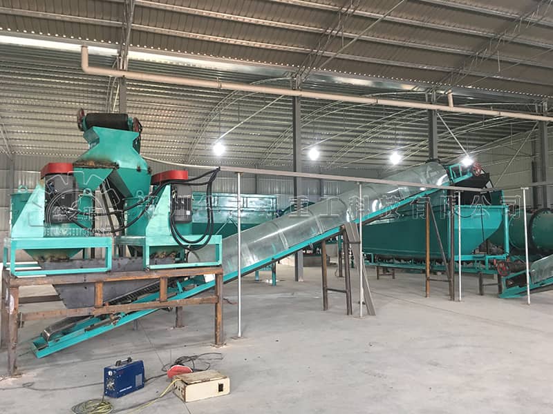 雞糞有機肥翻拋造粒生產線